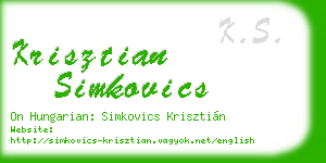 krisztian simkovics business card