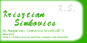 krisztian simkovics business card